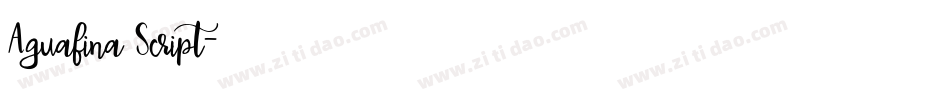 Aguafina Script字体转换